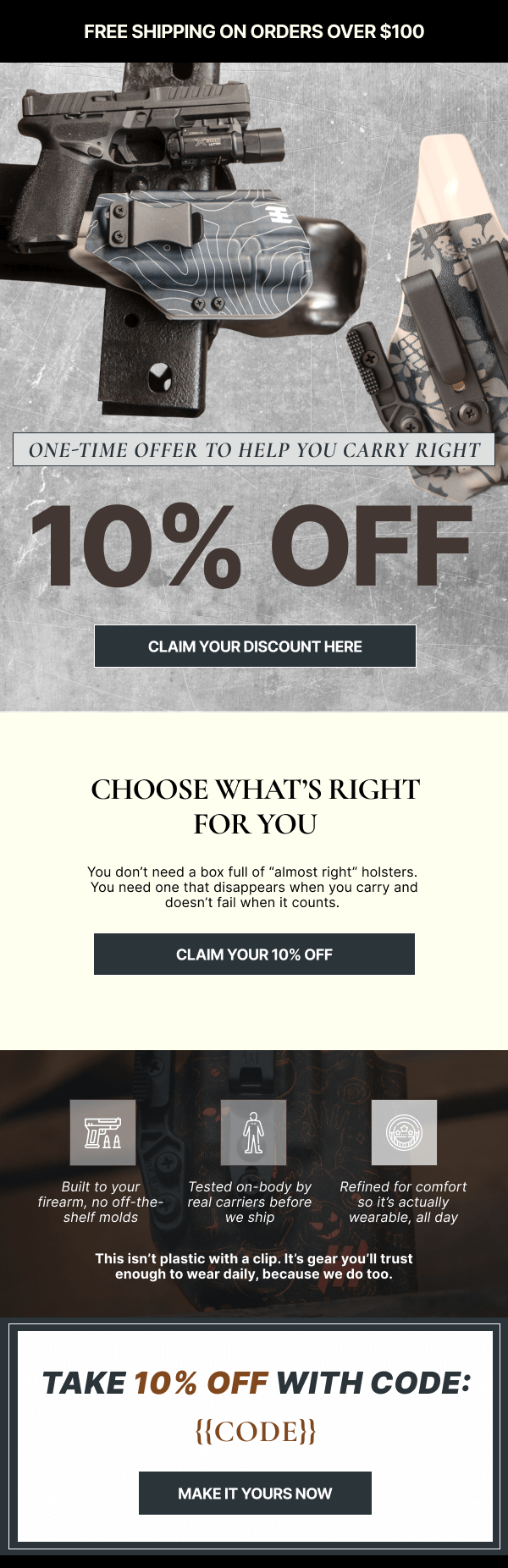 radicalz.io presentation on iphone device representing client emails